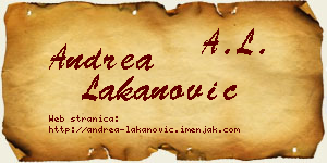 Andrea Lakanović vizit kartica